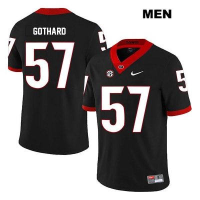 Men's Georgia Bulldogs NCAA #57 Daniel Gothard Nike Stitched Black Legend Authentic College Football Jersey OPL0654BE
